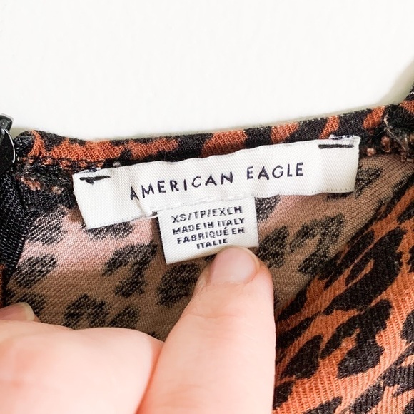 American Eagle Outfitters Leopard Animal Print Cropped Jumpsuit XS - Picture 10 of 15